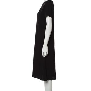 The Row SZ 8 black Crew Neck Midi Length Dress
